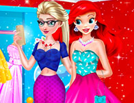Elsa and Ariel Club party